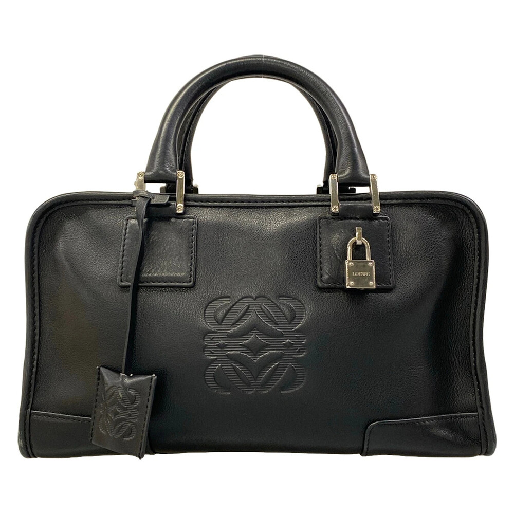 Loewe Amazona 28 Black Leather Handbag #358034L13B